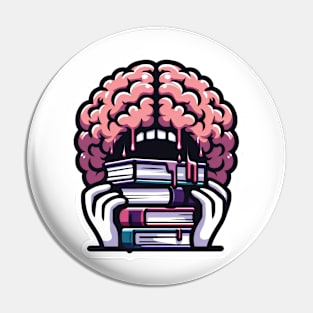 Brain Eating Books Funny For Readers And Books Lovers Pin