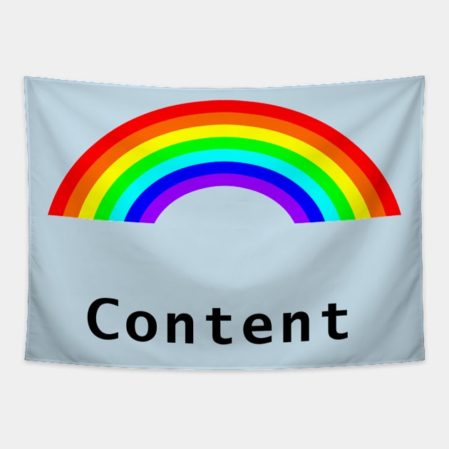 Positive Content Rainbow Tapestry by ellenhenryart