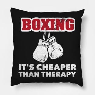 Boxing Funny Cheaper Than Therapy For Boxers Marital Arts Pillow