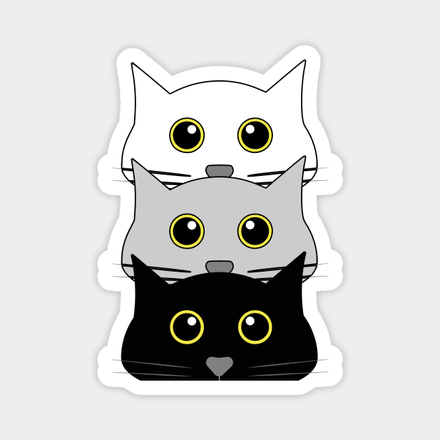 3 cats Magnet by UniqueMe