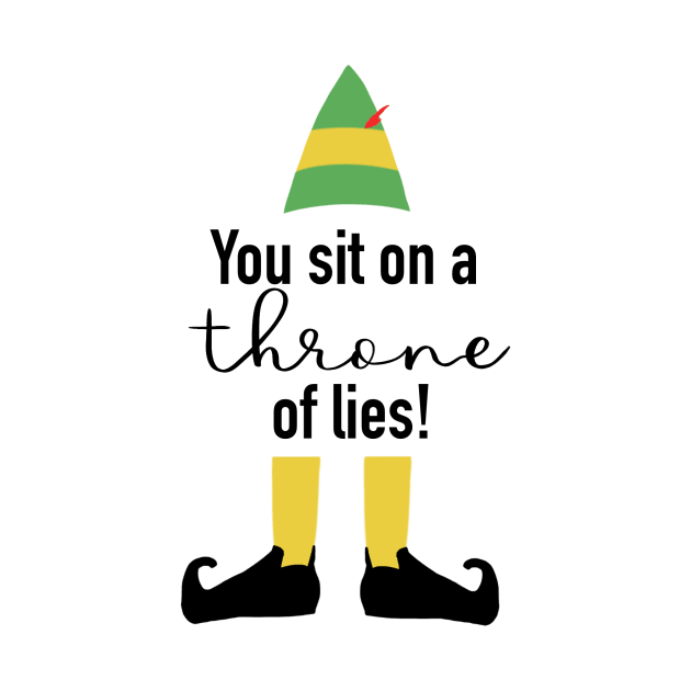 Elf quote sticker you sit on a throne of lies by Poohdlesdoodles