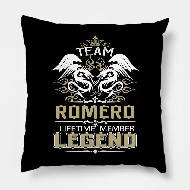 Romero Name T Shirt -  Team Romero Lifetime Member Legend Name Gift Item Tee Pillow by yalytkinyq