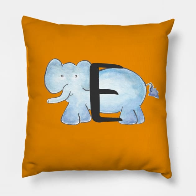 E is for Elephant Pillow by littlebigbit