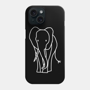 Ghost Elephant Minimal Phone Case