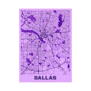 Dallas - United States Lavender City Map T-Shirt