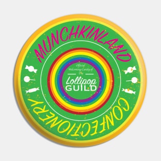 Munchkinland Confectionery Logo (Vintage look) Pin