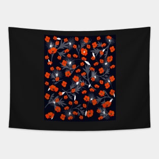 Tangerine Dandelion Tapestry