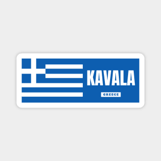 Kavala City with Greek Flag Magnet