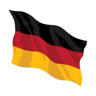 German Waving Flag Illustration T-Shirt