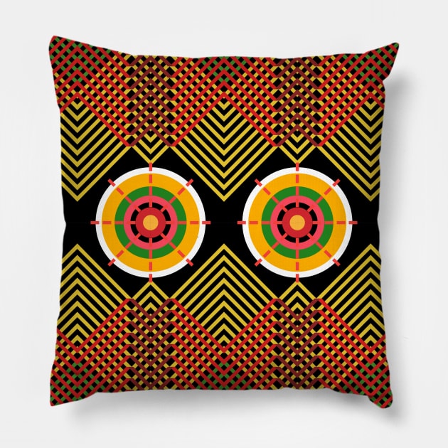 beautiful fabric pattern Pillow by noke pattern