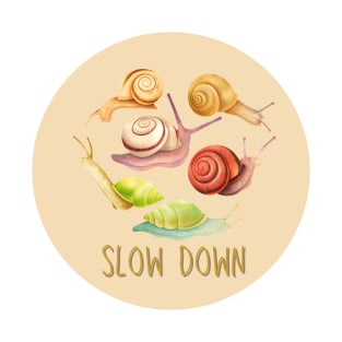 slow down snails retro T-Shirt