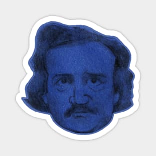 Blue Poe Magnet