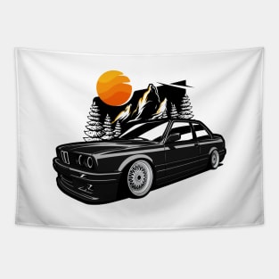 Black E30 Classic Coupe In Nature Tapestry