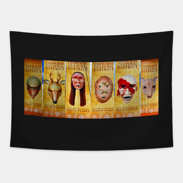 Cherokee Clans welcome banners Tapestry by dltphoto