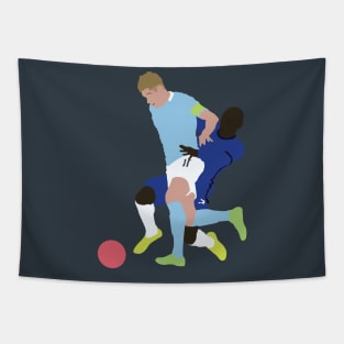 De Bruyne vs Kante Central Midfield Rivalry Tapestry