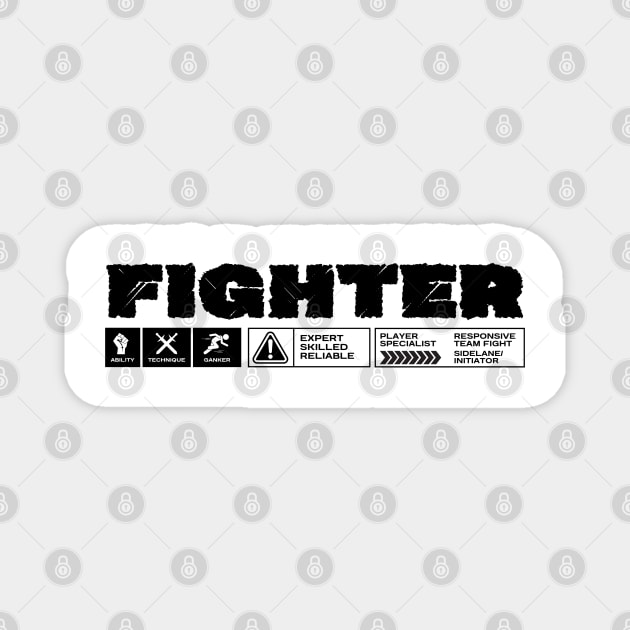 Fighter Bold Magnet by VISUALUV