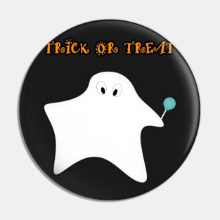 Trick or treat - Halloween, ghost, candy, lollipop. Pin