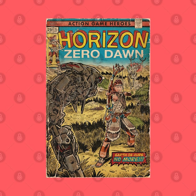 Horizon Zero Dawn - comic cover fan art by MarkScicluna