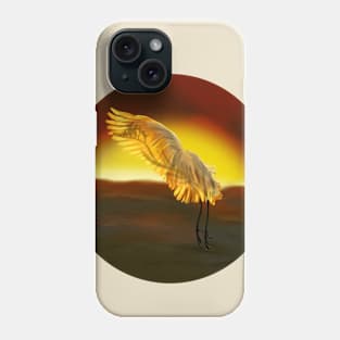 Flower Bird Flying in the Sunset Phone Case