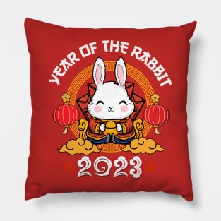 Year of the Rabbit 2023 Cute Rabbit Chinese New Year 2023 Pillow