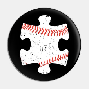 Baseball Autism Awareness Day For Men Women Pin