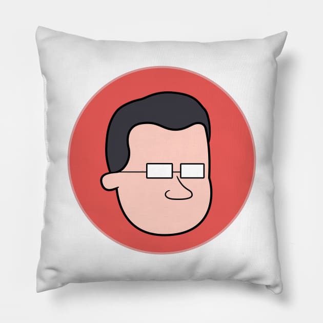 Bop Button Pillow by baldstache 