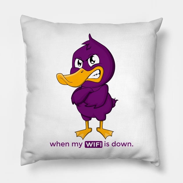 When my WIFI is down Pillow by VRT designs