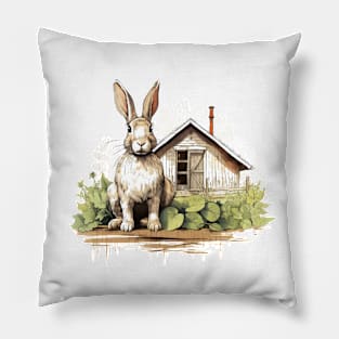 Farm Rabbit Pillow