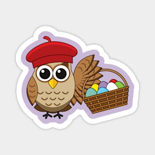 Funny Owl Easter Egg Hunt Magnet