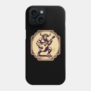 Minotaur play guitar Phone Case