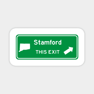 Stamford, Connecticut Highway Exit Sign Magnet