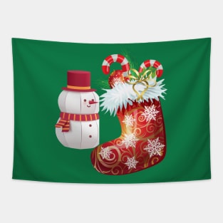 Christmas  Snowmen With Shocks Tapestry