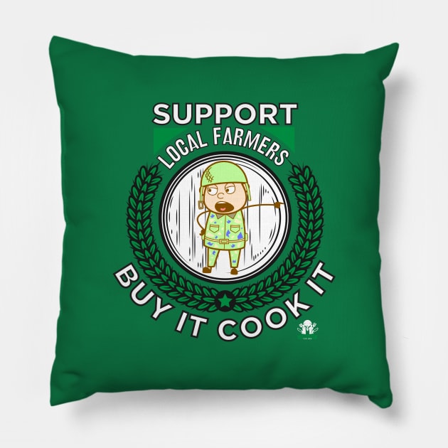 Local farmers need help buy local father day gift ideas Pillow by Cooking and Cycling