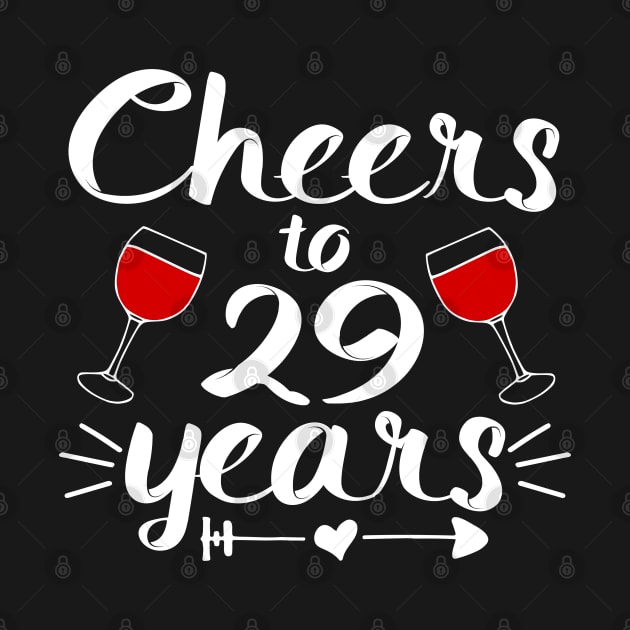 Cheers to 29  years Anniversary Gifts For Couple, Women and Men by shamyin