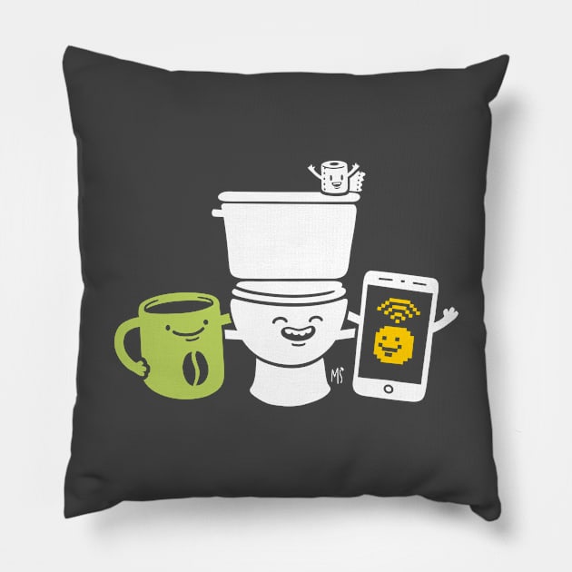 Best Friends Forever: A Bathroom Edition Pillow by MarkoStrok