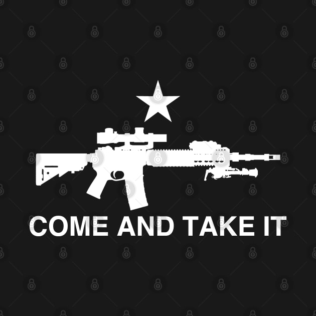 Come And Take It AR15 MK12 LPVO Rifle Texas Flag by erock