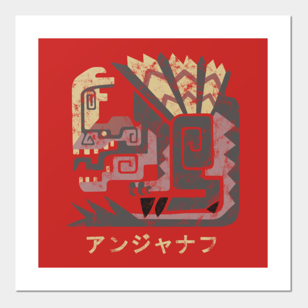 Monster Hunter World Anjanath Kanji Icon Monster Hunter Posters And Art Prints Teepublic There are two possible locations where you can find anjanath. teepublic