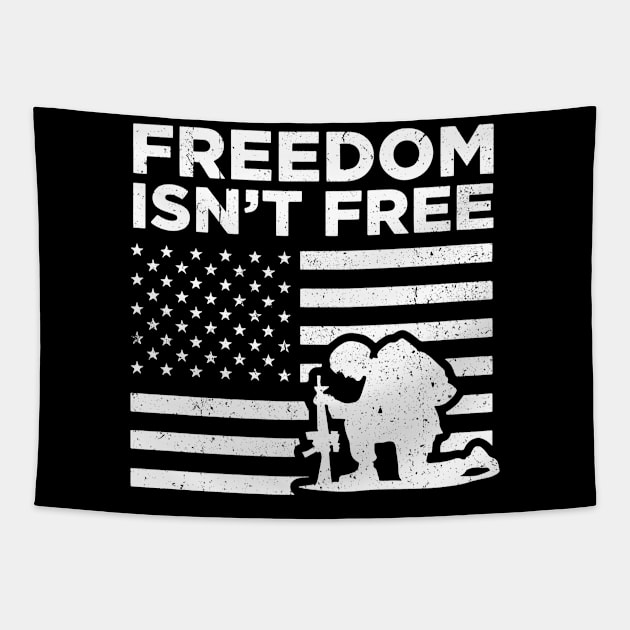 Freedom Isnt free 4th of July Flag Memorial Day Tapestry by LEGO