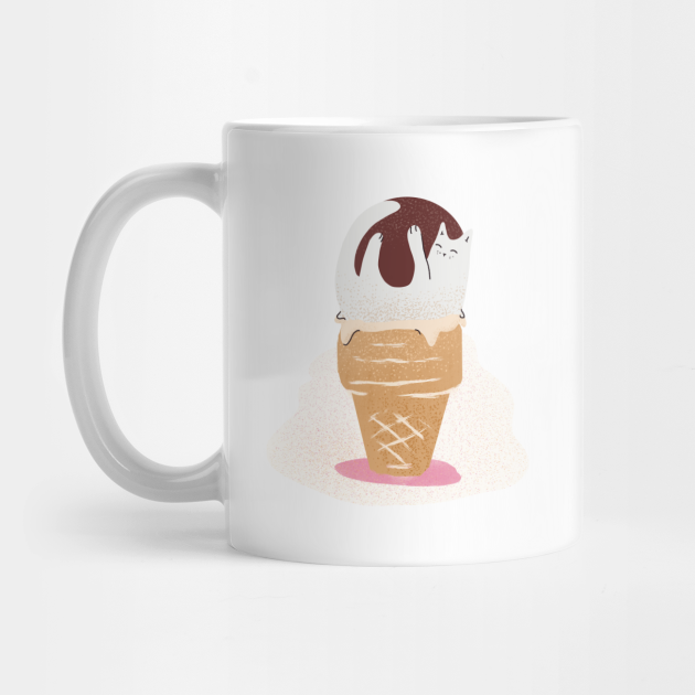 Download Ice Cream Cat - Adorable kawaii food illustration ...