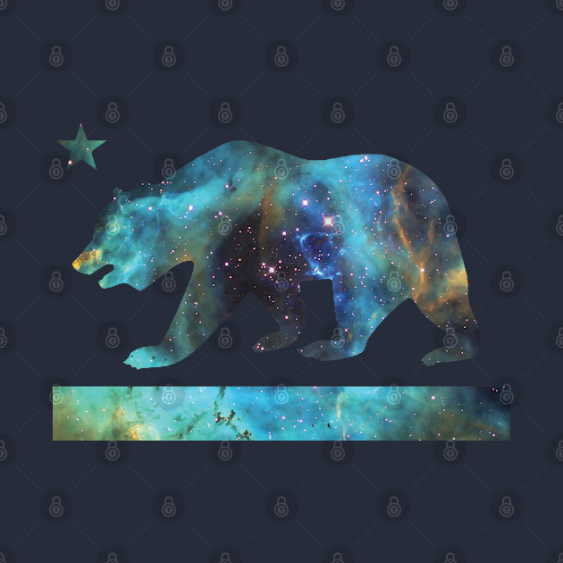 California Bear Flag (deep space design) - California State Flag - Phone Case