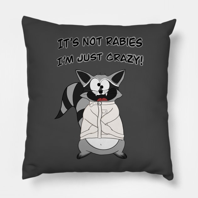 Crazy Cute Raccoon Pillow by Happy Henge