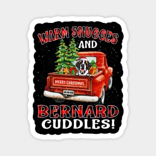 Warm Snuggles And Bernard Cuddles Ugly Christmas Sweater Magnet