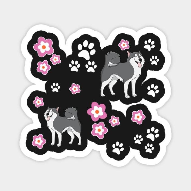 Unique Siberian Husky Dog Gifts Items Magnet by 3QuartersToday