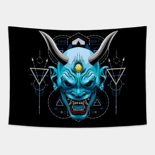 oni mask japanese mask Tapestry