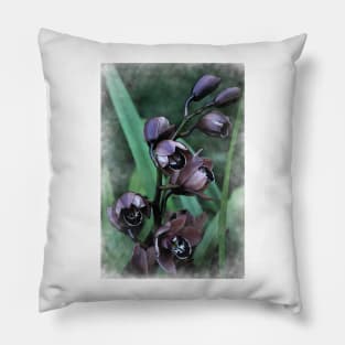 Soft Orchid Blooms Pillow