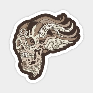 Tri Wing Skull Magnet