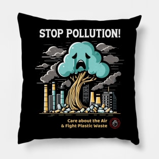 Environmental Warriors Unite: Care about the Air and Fight Plastic Waste with Impactful Art Pillow