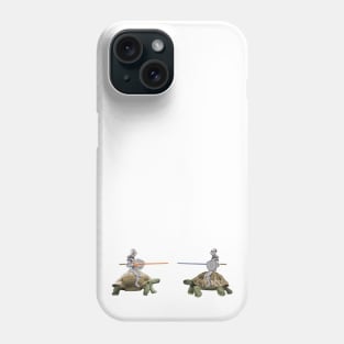 Knights jousting on tortoises Phone Case