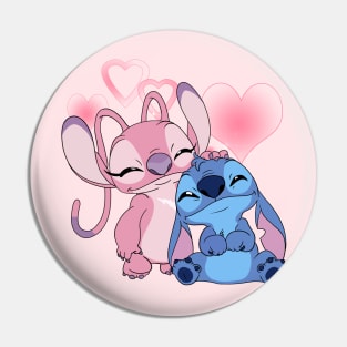 Cute Stitch & Angel Pin