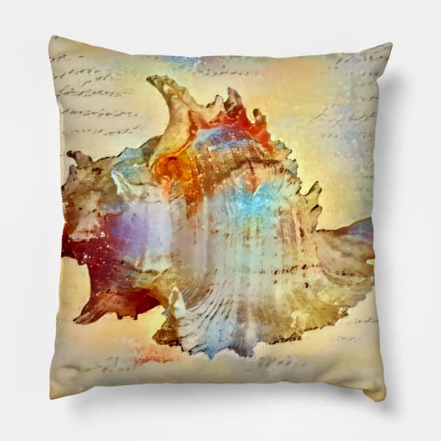 Caracol Rosada Pillow by ArtlyStudio